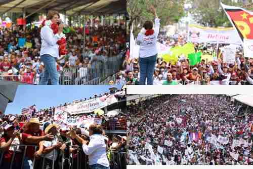 Video: Candidata a gobernadora del Edomex, Delfina Gómez, visita su zona de confort; no la defraudaron